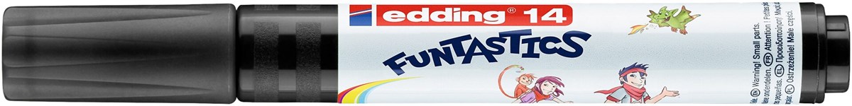 edding 14 FUNTASTICS Kinderfasermaler Schwarz, Rundspitze 3 mm (Art.-Nr.: 4-14001)
