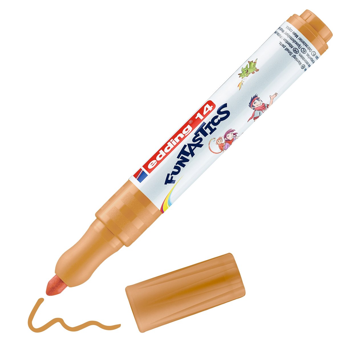 edding 14 FUNTASTICS Kinderfasermaler warmbeige, Rundspitze 3 mm (Art.-Nr.: 4-14255)