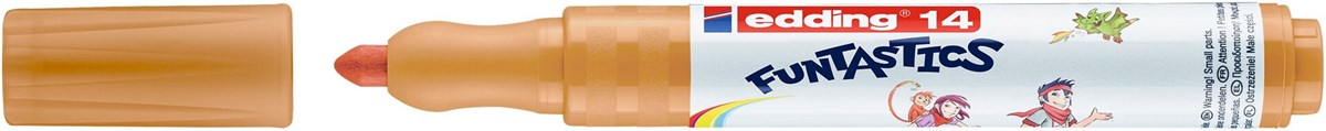 edding 14 FUNTASTICS Kinderfasermaler warmbeige, Rundspitze 3 mm (Art.-Nr.: 4-14255)