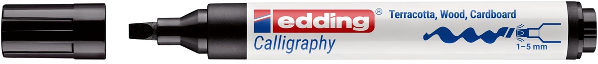 edding 1455 Kalligrafiemarker Schwarz, Spitze 1-5 mm (Art.-Nr.: 4-1455001)