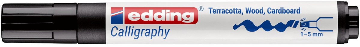 edding 1455 Kalligrafiemarker Schwarz, Spitze 1-5 mm (Art.-Nr.: 4-1455001)