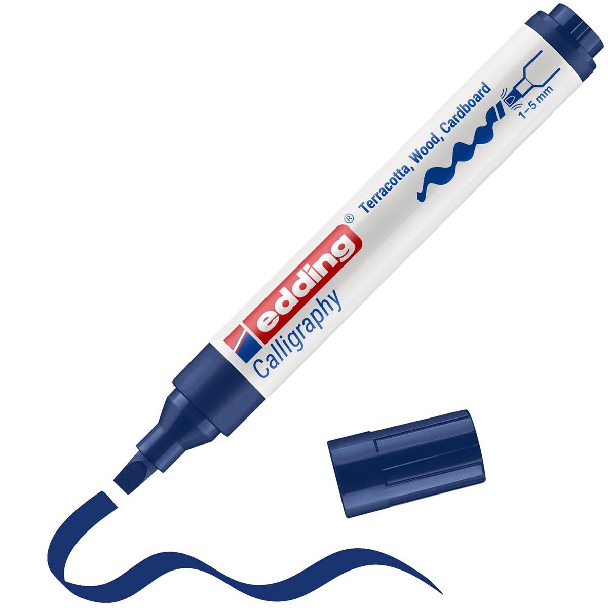 edding 1455 Kalligrafiemarkerstahlblau, Spitze 1-5 mm (Art.-Nr.: 4-1455017)