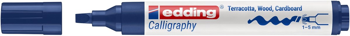 edding 1455 Kalligrafiemarkerstahlblau, Spitze 1-5 mm (Art.-Nr.: 4-1455017)