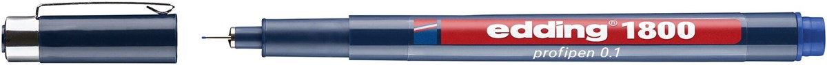 edding 1800 Präzisionsfeinschreiber blau, Kunststoffspitze 0,25 mm (Art.-Nr.: 4-180001003)
