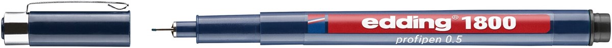 edding 1800 Präzisionsfeinschreiber schwarz, Kunststoffspitze 0,5 mm (Art.-Nr.: 4-180005001)