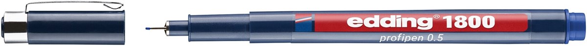 edding 1800 Präzisionsfeinschreiber blau, Kunststoffspitze 0,5 mm (Art.-Nr.: 4-180005003)