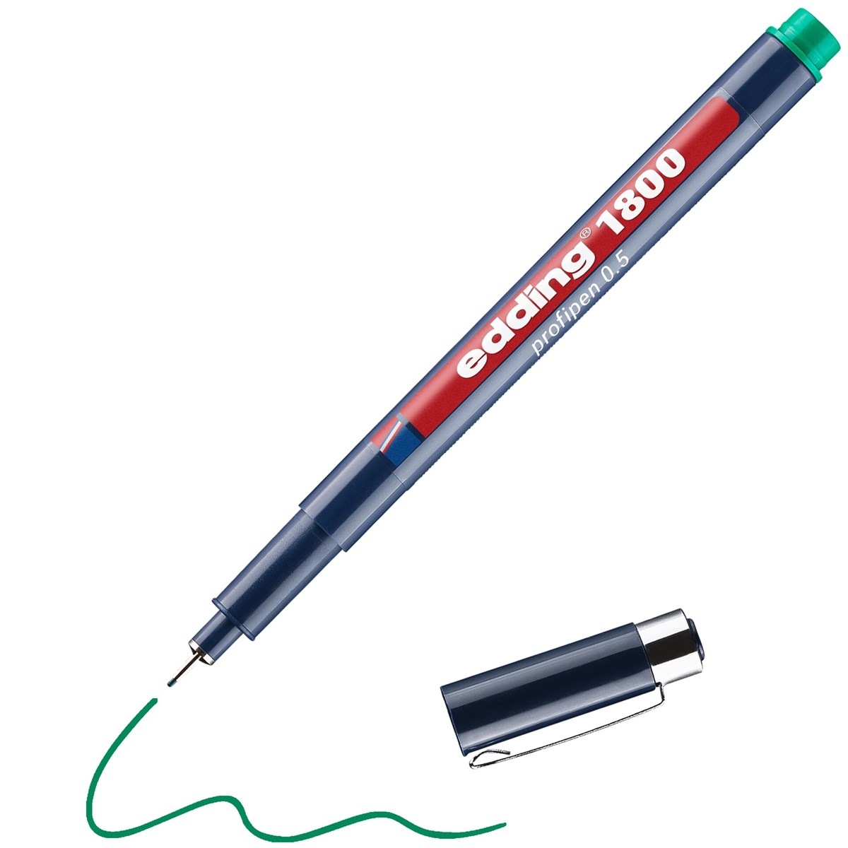 edding 1800 Präzisionsfeinschreiber grün, Kunststoffspitze 0,5 mm (Art.-Nr.: 4-180005004)