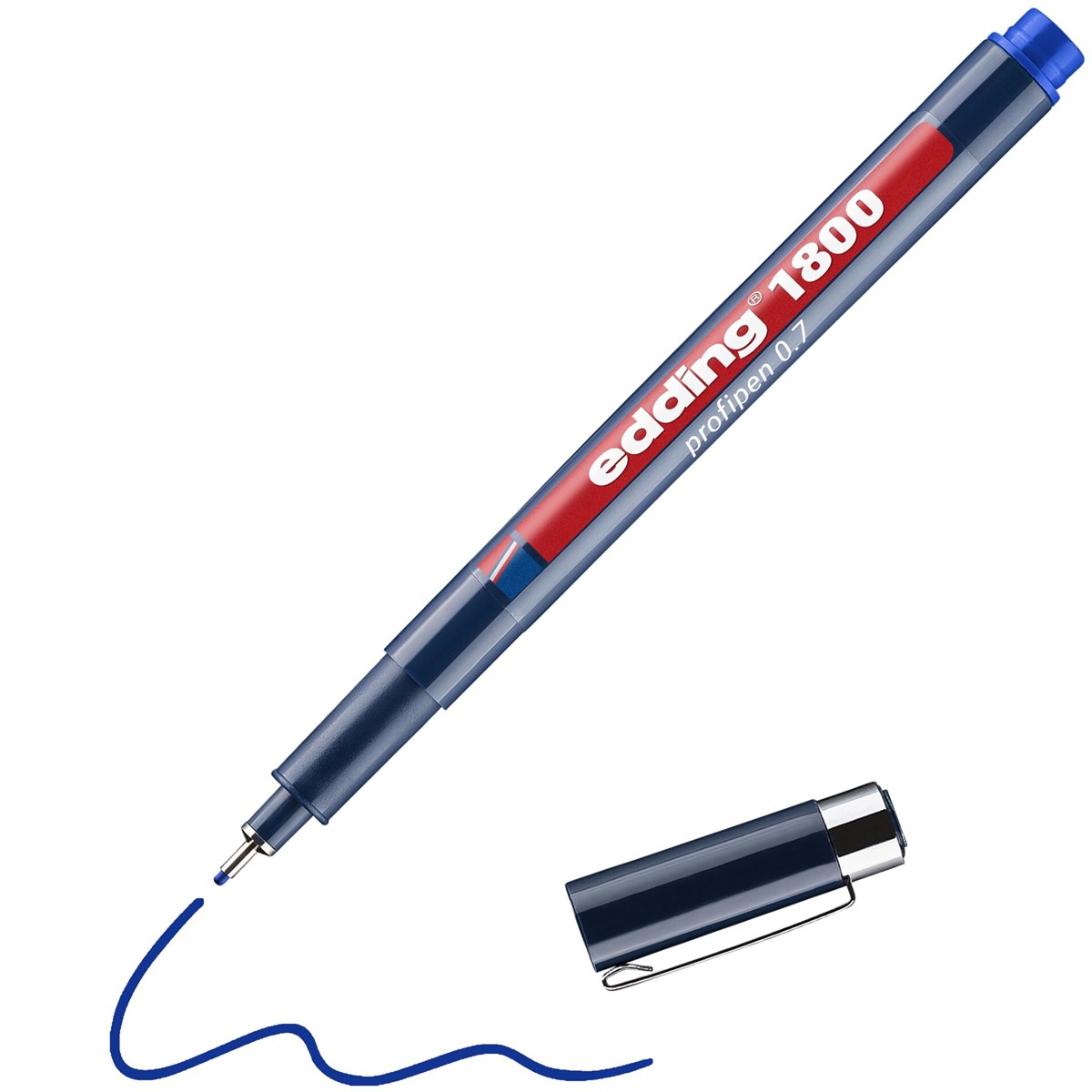 edding 1800 Präzisionsfeinschreiber blau, Kunststoffspitze 0,7 mm (Art.-Nr.: 4-180007003)
