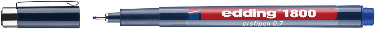 edding 1800 Präzisionsfeinschreiber blau, Kunststoffspitze 0,7 mm (Art.-Nr.: 4-180007003)