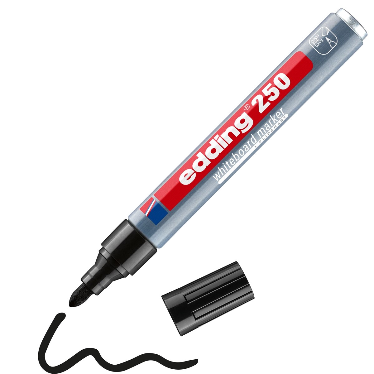 edding 250 Whiteboardmarker schwarz, Rundspitze 1,5-3 mm (Art.-Nr.: 4-250001)