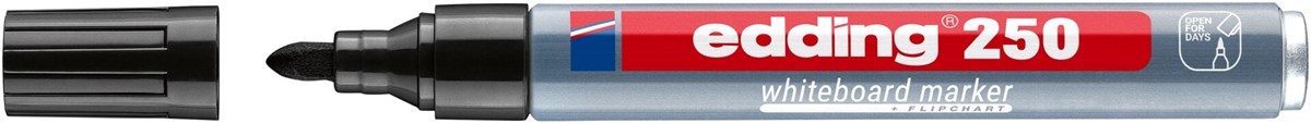 edding 250 Whiteboardmarker schwarz, Rundspitze 1,5-3 mm (Art.-Nr.: 4-250001)