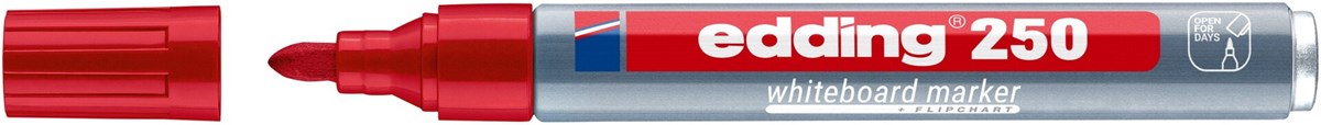 edding 250 Whiteboardmarker rot, Rundspitze 1,5-3 mm (Art.-Nr.: 4-250002)