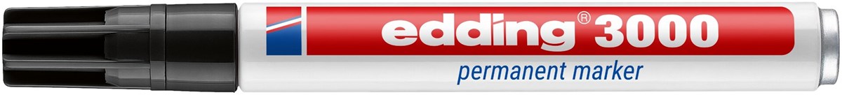 edding 3000 Permanentmarker schwarz, Rundspitze 1,5-3 mm (Art.-Nr.: 4-3000001)