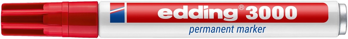 edding 3000 Permanentmarker rot, Rundspitze 1,5-3 mm (Art.-Nr.: 4-3000002)