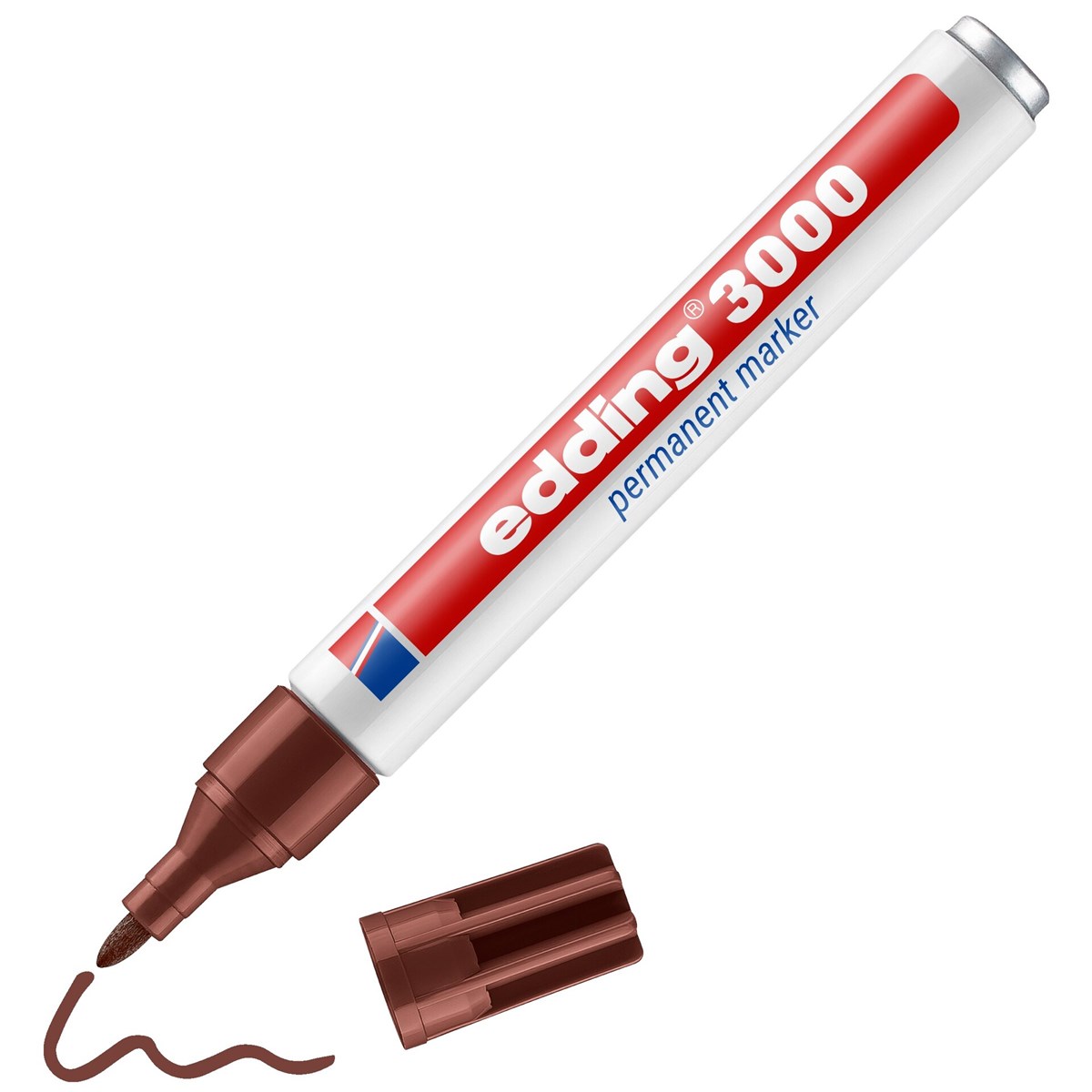 edding 3000 Permanentmarker braun, Rundspitze 1,5-3 mm (Art.-Nr.: 4-3000007)