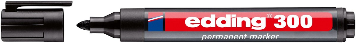 edding 300 Permanentmarker schwarz, Rundspitze 1,5-3 mm (Art.-Nr.: 4-300001)