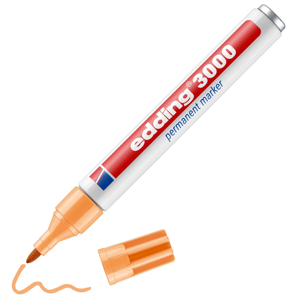 edding 3000 Permanentmarker hellorange, Rundspitze 1,5-3 mm (Art.-Nr.: 4-3000016)