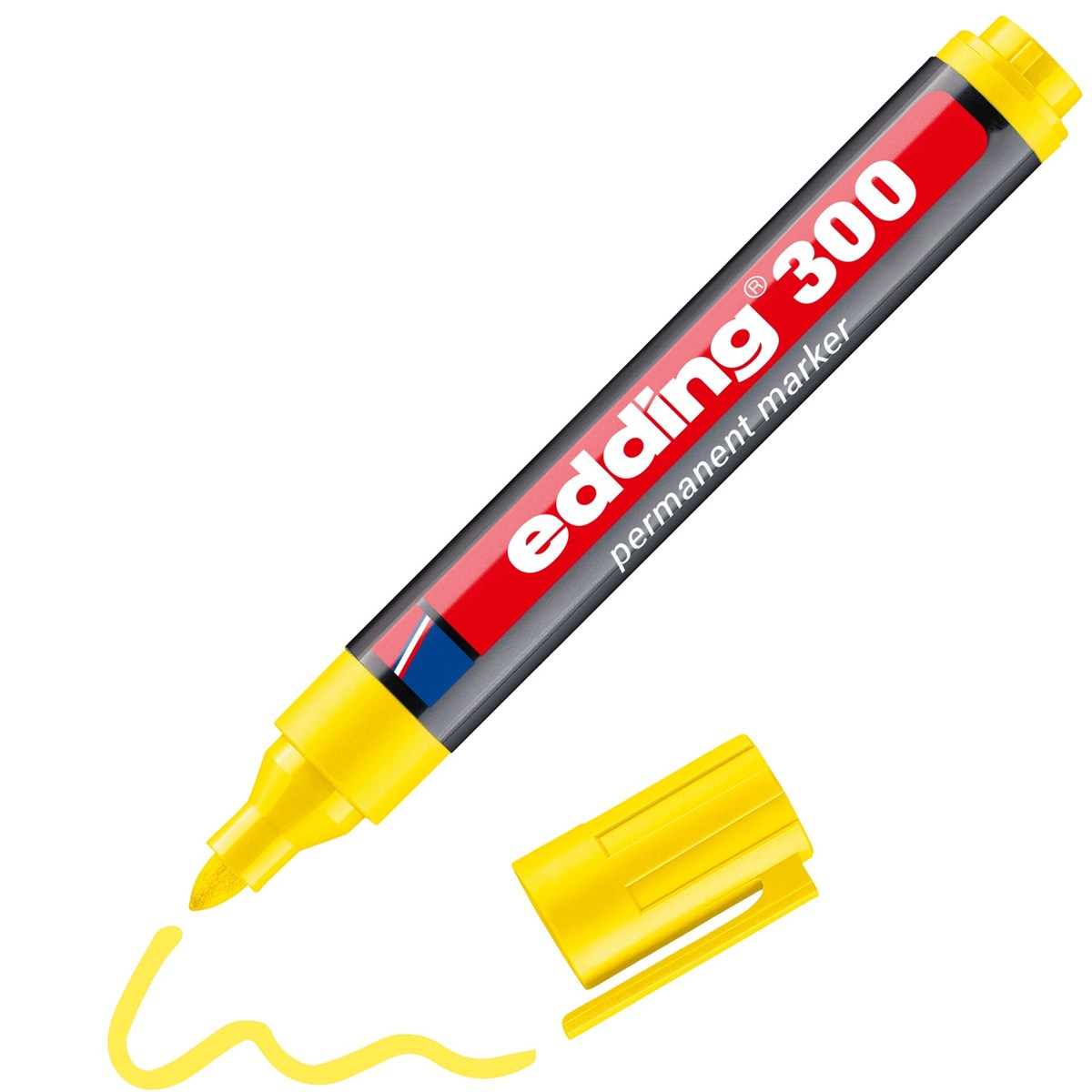 edding 300 Permanentmarker gelb, Rundspitze 1,5-3 mm (Art.-Nr.: 4-300005)