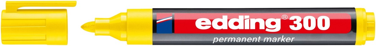 edding 300 Permanentmarker gelb, Rundspitze 1,5-3 mm (Art.-Nr.: 4-300005)