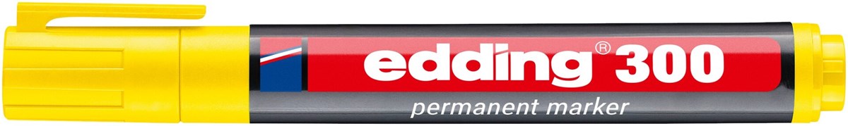 edding 300 Permanentmarker gelb, Rundspitze 1,5-3 mm (Art.-Nr.: 4-300005)
