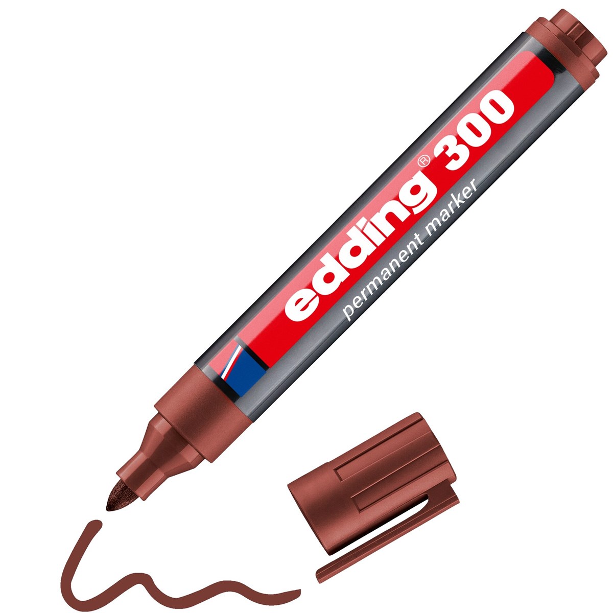 edding 300 Permanentmarker braun, Rundspitze 1,5-3 mm (Art.-Nr.: 4-300007)
