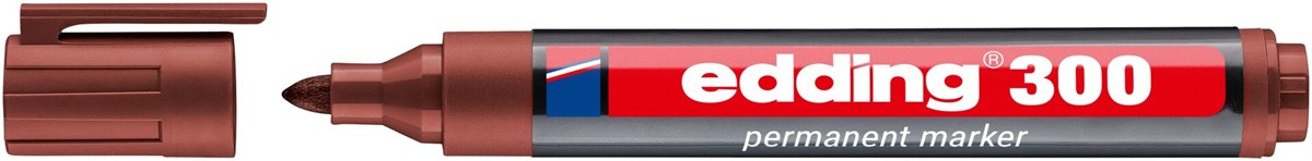 edding 300 Permanentmarker braun, Rundspitze 1,5-3 mm (Art.-Nr.: 4-300007)