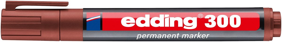 edding 300 Permanentmarker braun, Rundspitze 1,5-3 mm (Art.-Nr.: 4-300007)