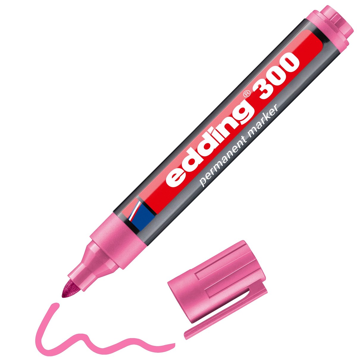 edding 300 Permanentmarker rosa, Rundspitze 1,5-3 mm (Art.-Nr.: 4-300009)