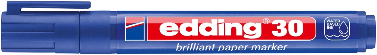 edding 30 Brilliant-Papiermarker blau, Rundspitze 1,5-3 mm (Art.-Nr.: 4-30003)
