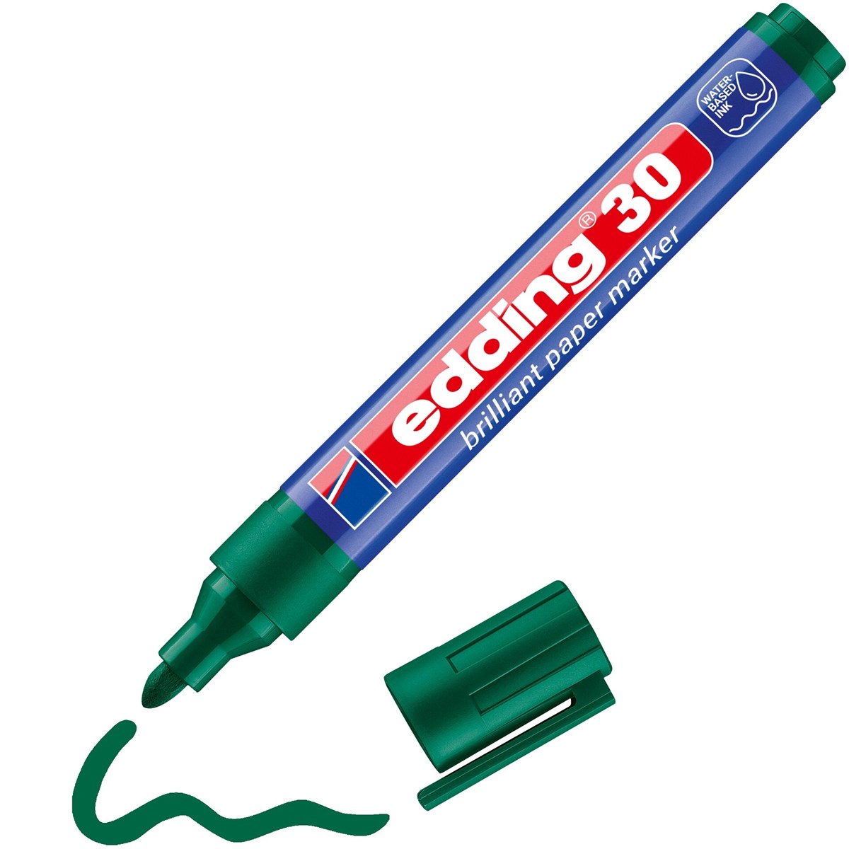 edding 30 Brilliant-Papiermarker grün, Rundspitze 1,5-3 mm (Art.-Nr.: 4-30004)