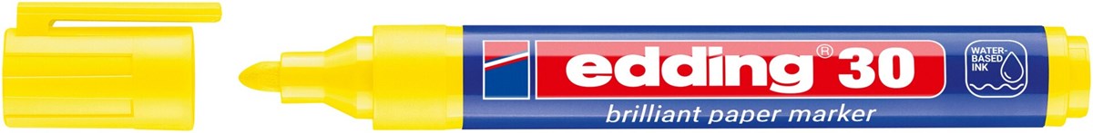 edding 30 Brilliant-Papiermarker gelb, Rundspitze 1,5-3 mm (Art.-Nr.: 4-30005)