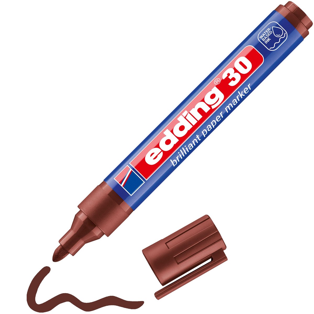 edding 30 Brilliant-Papiermarker braun, Rundspitze 1,5-3 mm (Art.-Nr.: 4-30007)