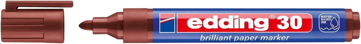 edding 30 Brilliant-Papiermarker braun, Rundspitze 1,5-3 mm (Art.-Nr.: 4-30007)