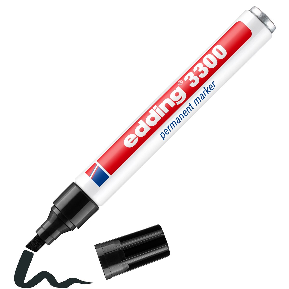 edding 3300 Permanentmarker schwarz, Keilspitze 1-5 mm (Art.-Nr.: 4-3300001)