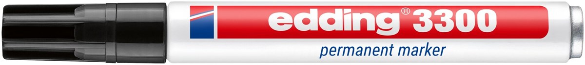 edding 3300 Permanentmarker schwarz, Keilspitze 1-5 mm (Art.-Nr.: 4-3300001)