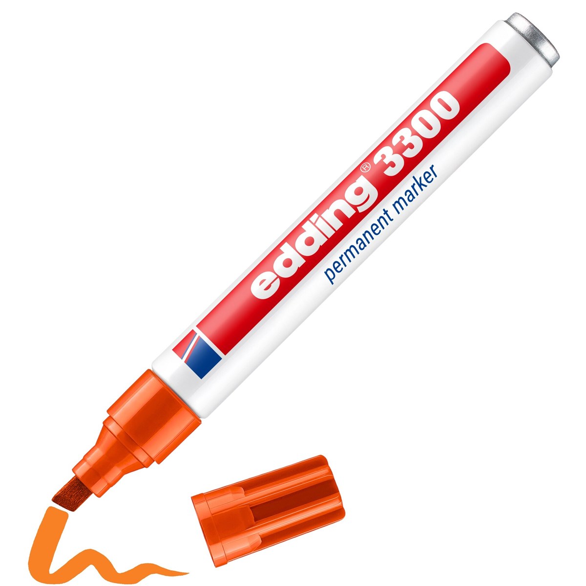edding 3300 Permanentmarker orange, Keilspitze 1-5 mm (Art.-Nr.: 4-3300006)