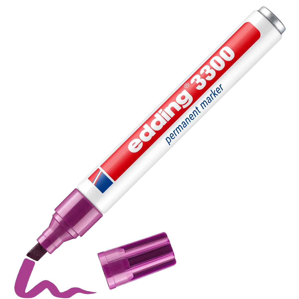 edding 3300 Permanentmarker rot-violett, Keilspitze 1-5 mm (Art.-Nr.: 4-3300020)