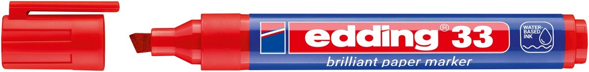 edding 33 Brilliant-Papiermarker rot, Keilspitze 1-5 mm (Art.-Nr.: 4-33002)