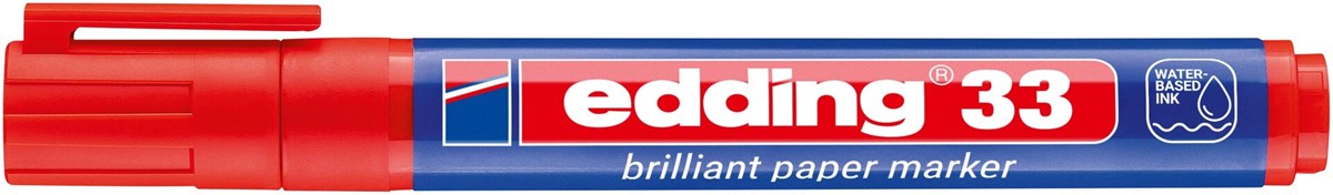 edding 33 Brilliant-Papiermarker rot, Keilspitze 1-5 mm (Art.-Nr.: 4-33002)