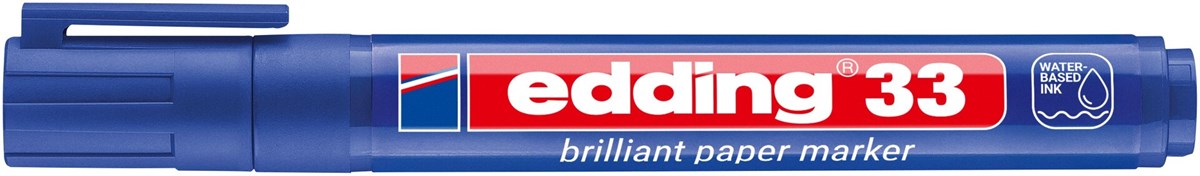 edding 33 Brilliant-Papiermarker blau, Keilspitze 1-5 mm (Art.-Nr.: 4-33003)
