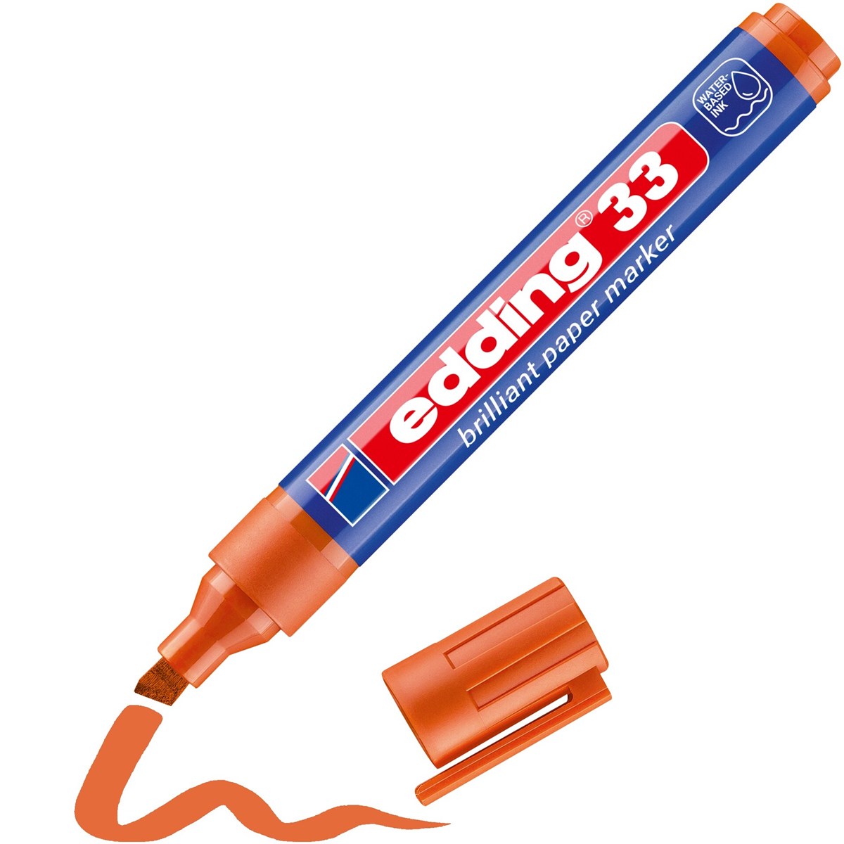 edding 33 Brilliant-Papiermarker orange, Keilspitze 1-5 mm (Art.-Nr.: 4-33006)