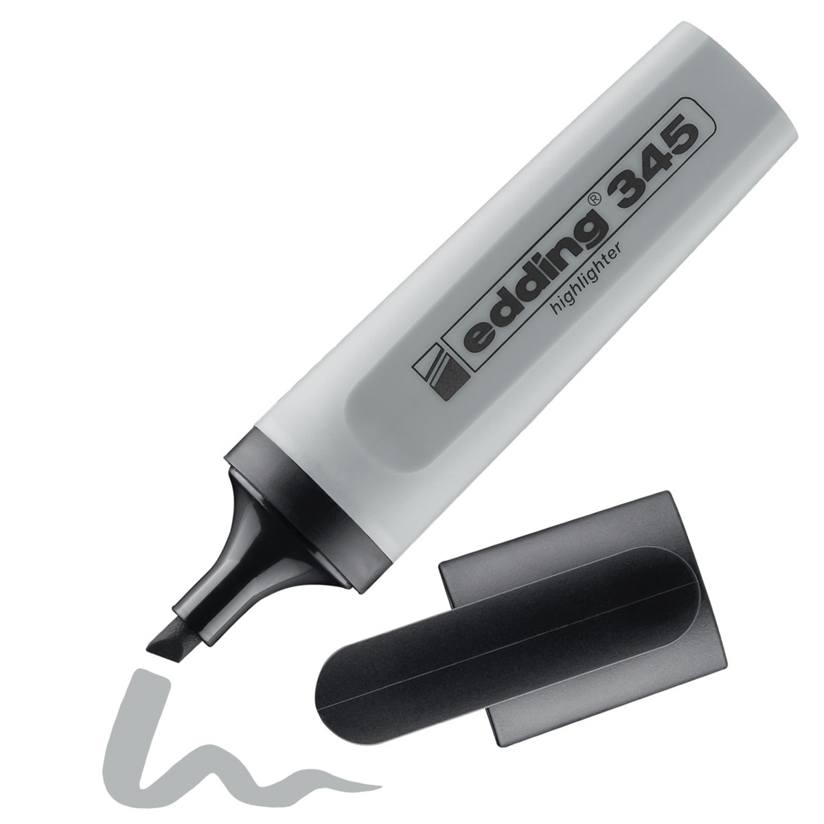 edding 345 Textmarker silbergrau, Keilspitze 2-5 mm (Art.-Nr.: 4-345012)