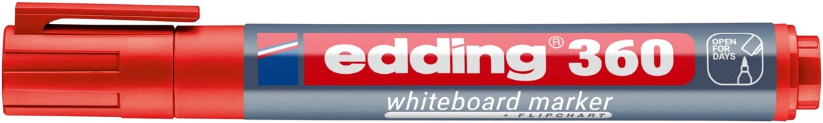 edding 360 Whiteboardmarker rot, Rundspitze 1,5-3 mm (Art.-Nr.: 4-360002)