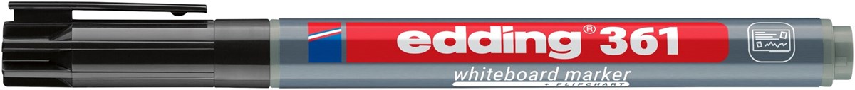 edding 361 Whiteboardmarker schwarz, Rundspitze 1 mm (Art.-Nr.: 4-361001)