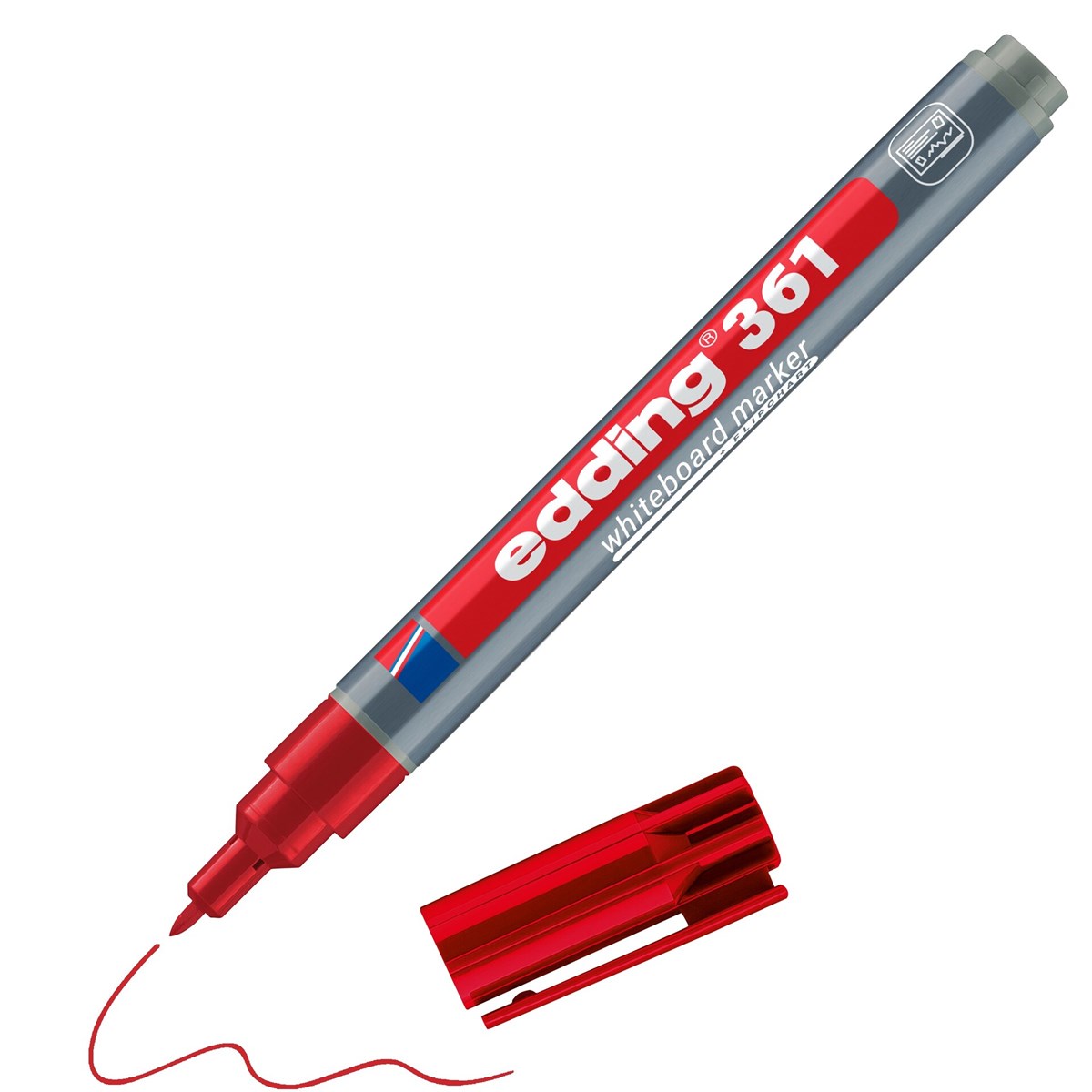 edding 361 Whiteboardmarker rot, Rundspitze 1 mm (Art.-Nr.: 4-361002)