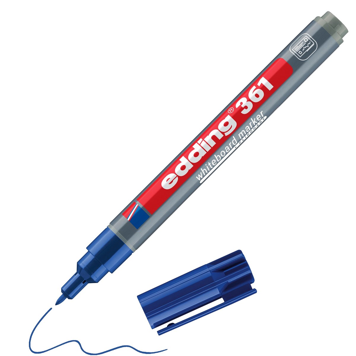 edding 361 Whiteboardmarker blau, Rundspitze 1 mm (Art.-Nr.: 4-361003)