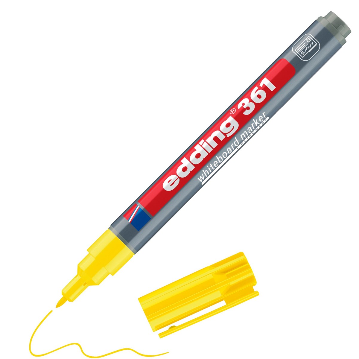 edding 361 Whiteboardmarker gelb, Rundspitze 1 mm (Art.-Nr.: 4-361005)
