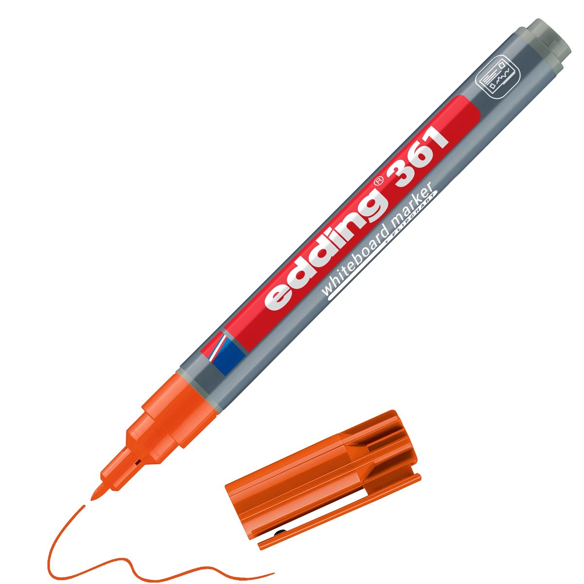 edding 361 Whiteboardmarker orange, Rundspitze 1 mm (Art.-Nr.: 4-361006)