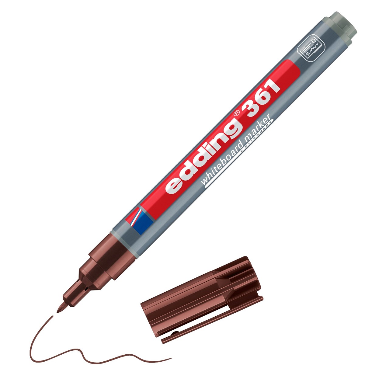 edding 361 Whiteboardmarker braun, Rundspitze 1 mm (Art.-Nr.: 4-361007)