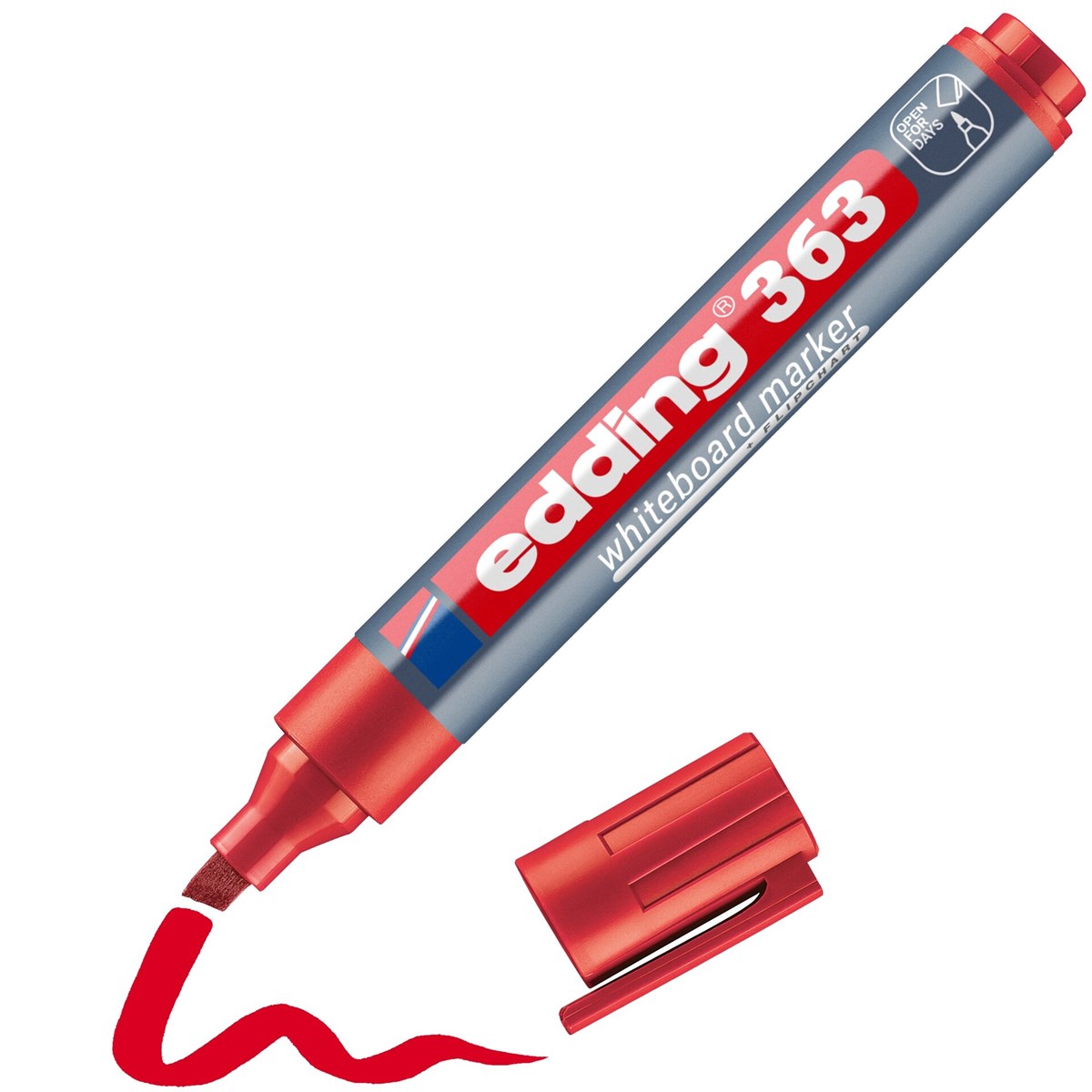 edding 363 Whiteboardmarker rot, Keilspitze 1-5 mm (Art.-Nr.: 4-363002)